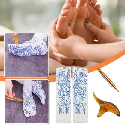 Reflexológiai zokni + 2 masszírozó ajándékba